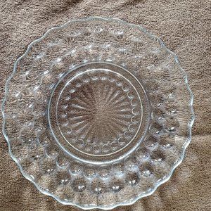 DEPRESSION GLASS ANCHOR HOCKING BUBBLE PLATES